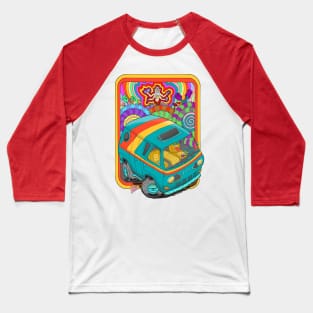 Vintage Customized Van - blue version Baseball T-Shirt